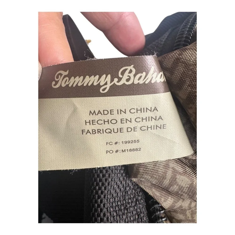 Tommy Bahama Carry-On/Beach Canvas Brown Duffle Tote Bag Leather Bag Paradise